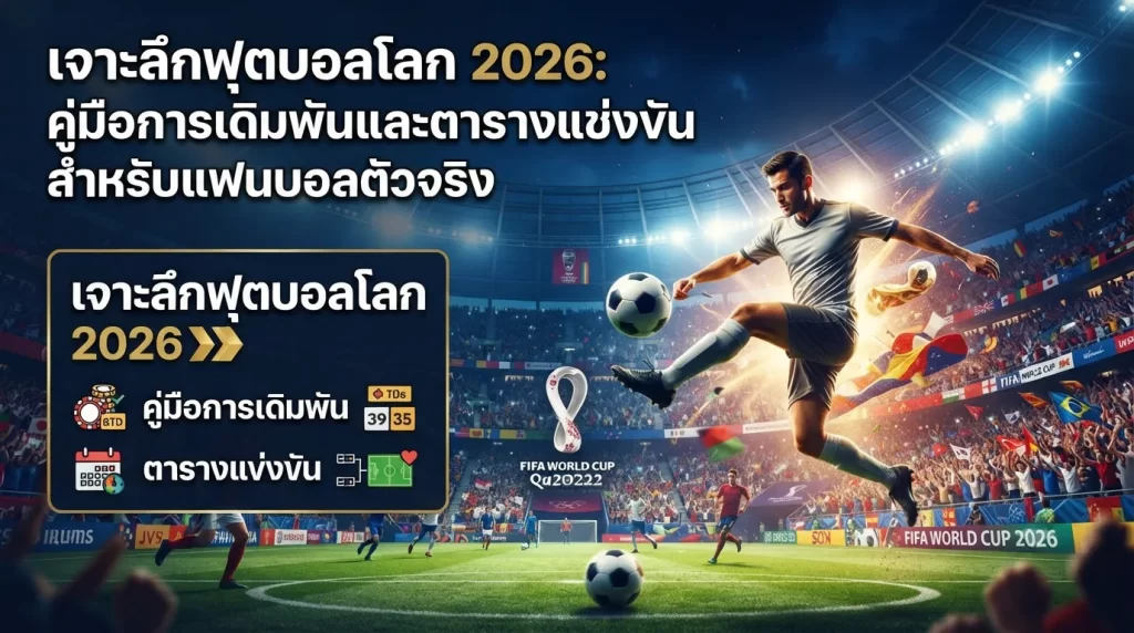 เจาะลึกฟุตบอลโลก 2026: คู่มือการเดิมพันและตารางแข่งขันสำหรับแฟนบอลตัวจริง