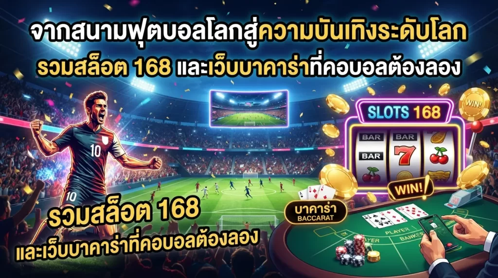 จากสนามฟุตบอลโลกสู่ความบันเทิงระดับโลก: รวมสล็อต 168 และเว็บบาคาร่าที่คอบอลต้องลอง