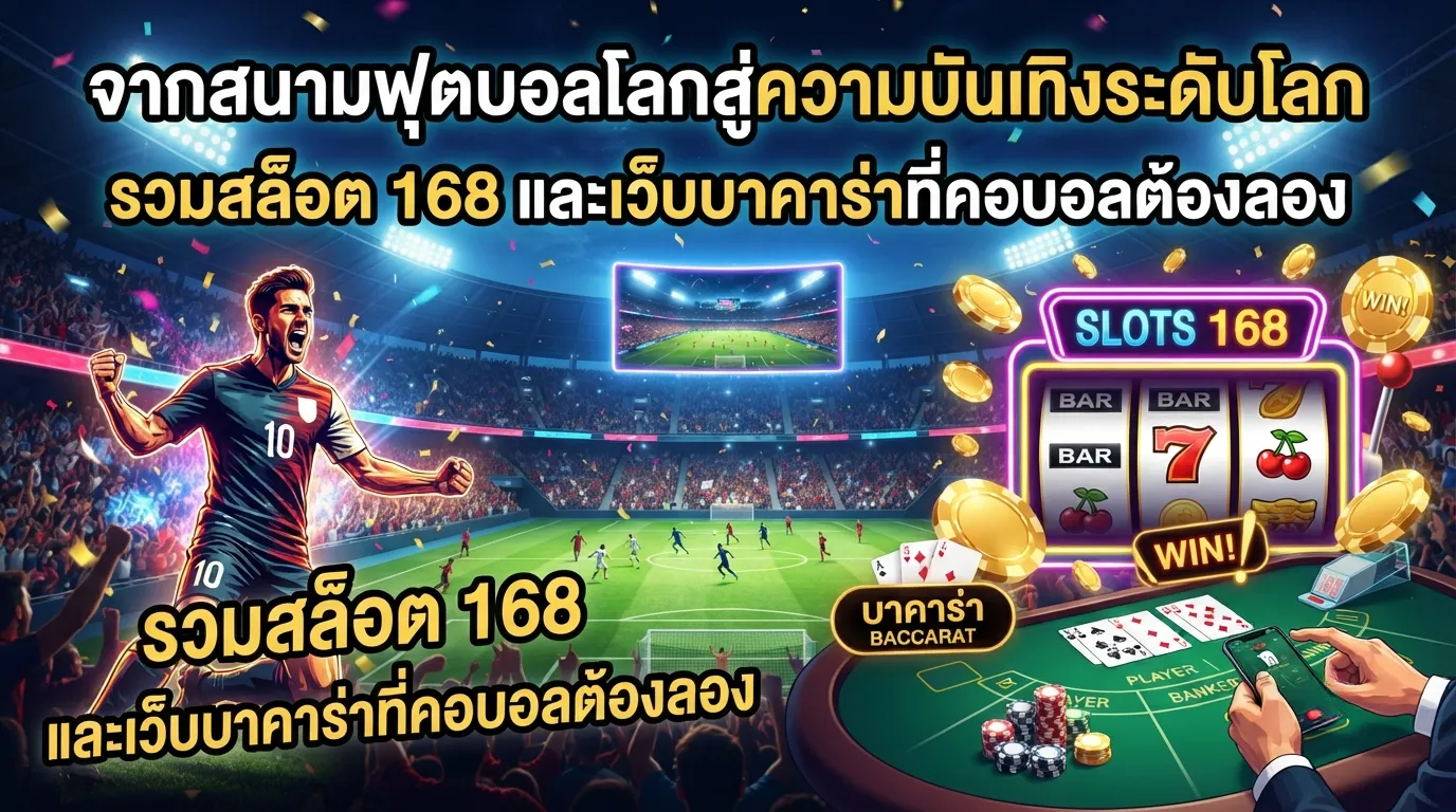 จากสนามฟุตบอลโลกสู่ความบันเทิงระดับโลก: รวมสล็อต 168 และเว็บบาคาร่าที่คอบอลต้องลอง