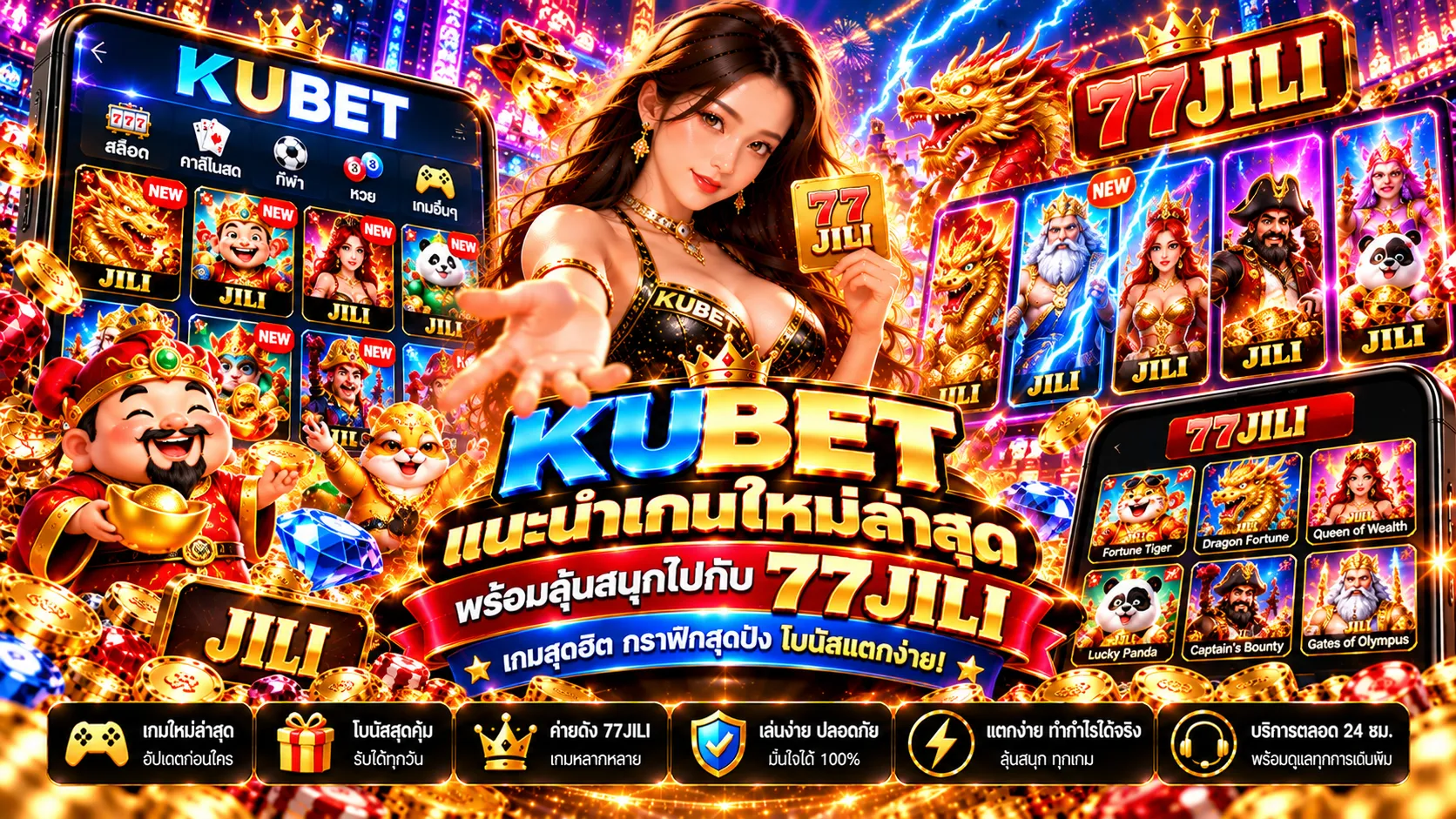 KUBET แนะนำเกมใหม่ล่าสุด พร้อมลุ้นสนุกไปกับ 77jili